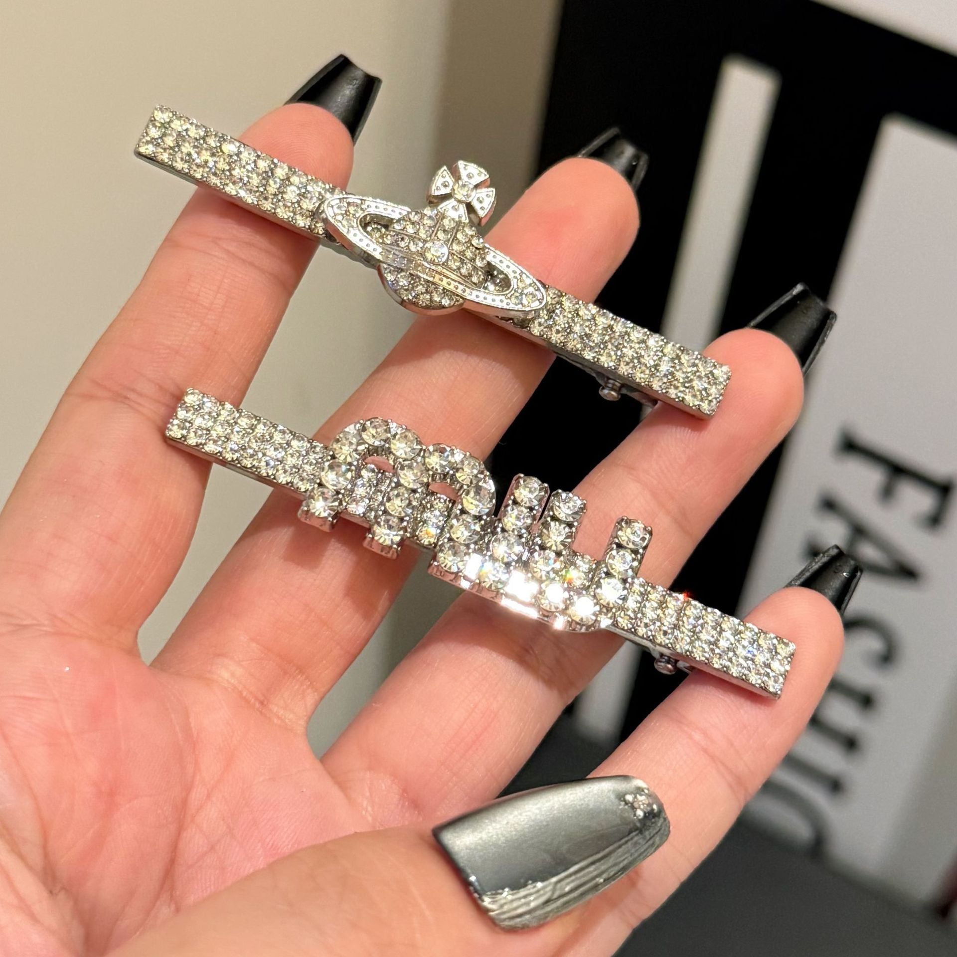 Hair clip with full diamond bling bling hairpin non slip makeup clips hair accessories