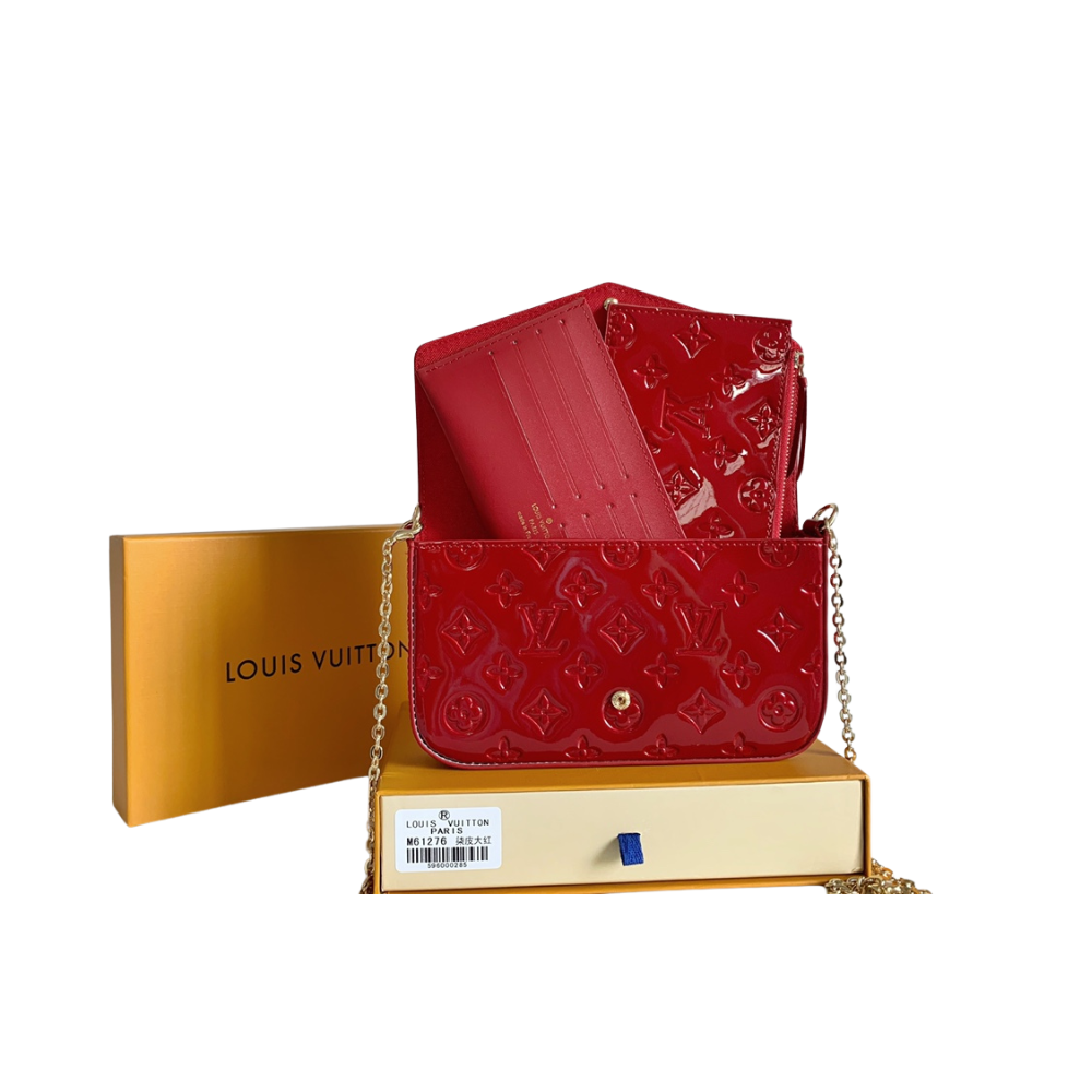 L&V 3 in 1 patent leather bag multicolour Pochette Felicie bag