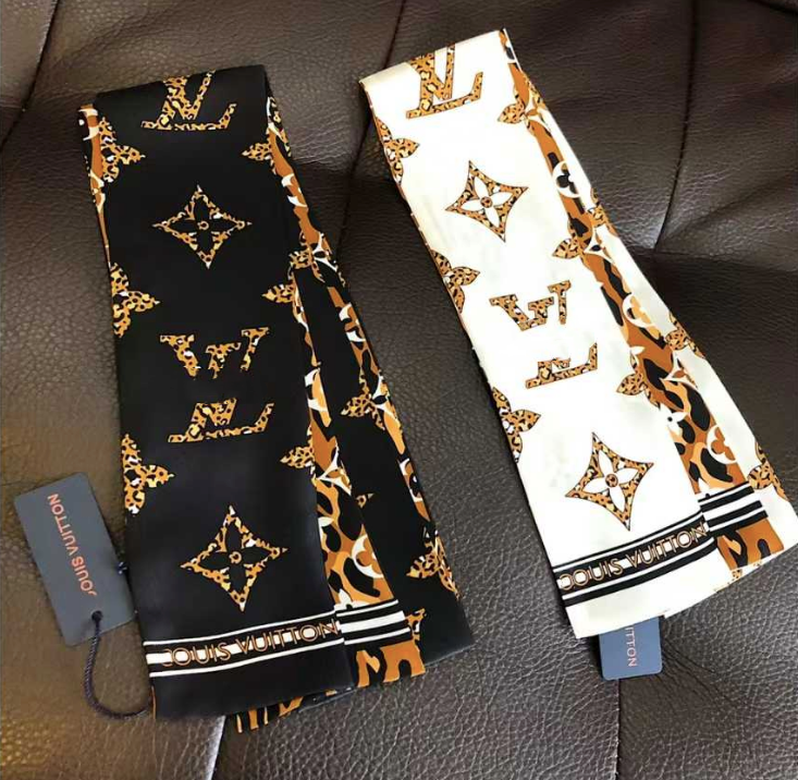 Scarves leopard pattern white / black color double sided pattern bag scarves hair neck accessories headband $8/pcs, $10 for 2pcs
