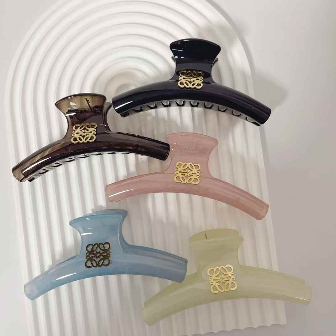 L&oewe hair clip multi color large hair claw clips strong hold hair accessories