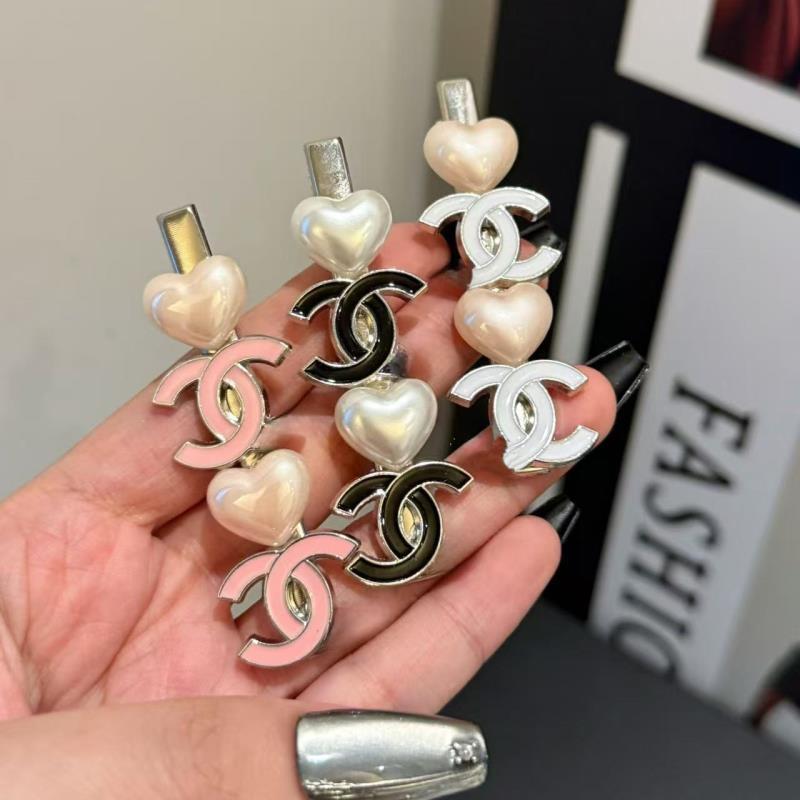 Hair clip with pearl black / white / pink colors with stamp hairpin non slip hair accessories