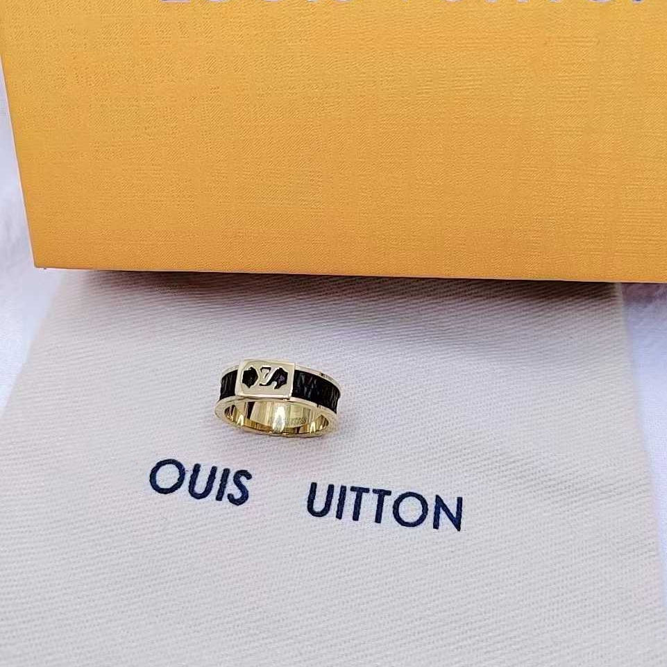 Ring 18K Gold Plated Cubic Zirconia Stainless Steel  Gold  Rings Jewelry Gift Size 7-9