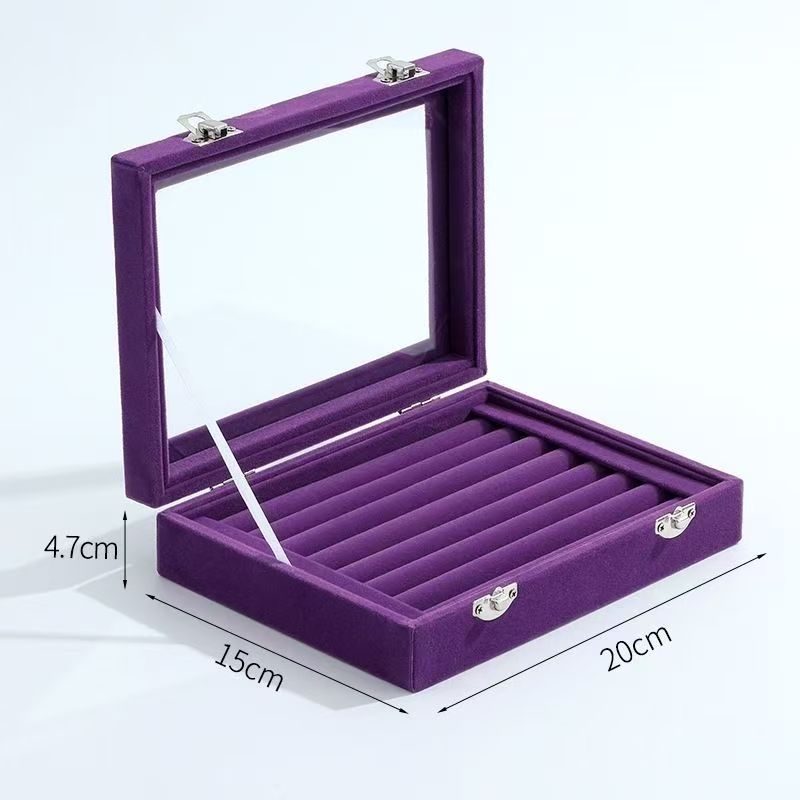 Display high end anti-oxidation jewelry box, large capacity earrings, necklace, ring storage, dust-proof