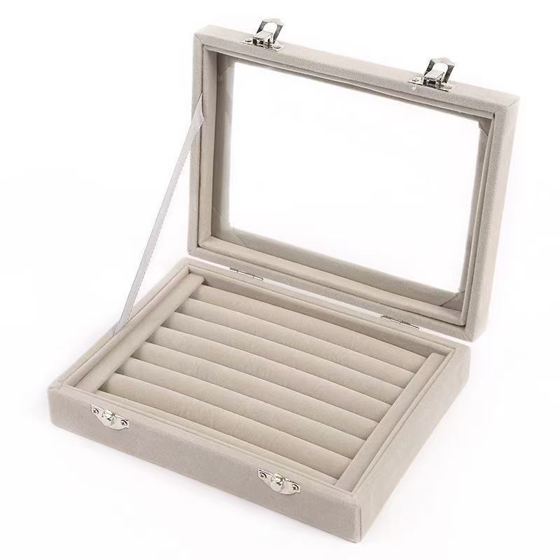Display high end anti-oxidation jewelry box, large capacity earrings, necklace, ring storage, dust-proof