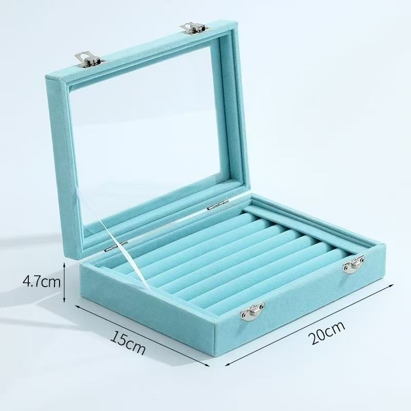 Display high end anti-oxidation jewelry box, large capacity earrings, necklace, ring storage, dust-proof