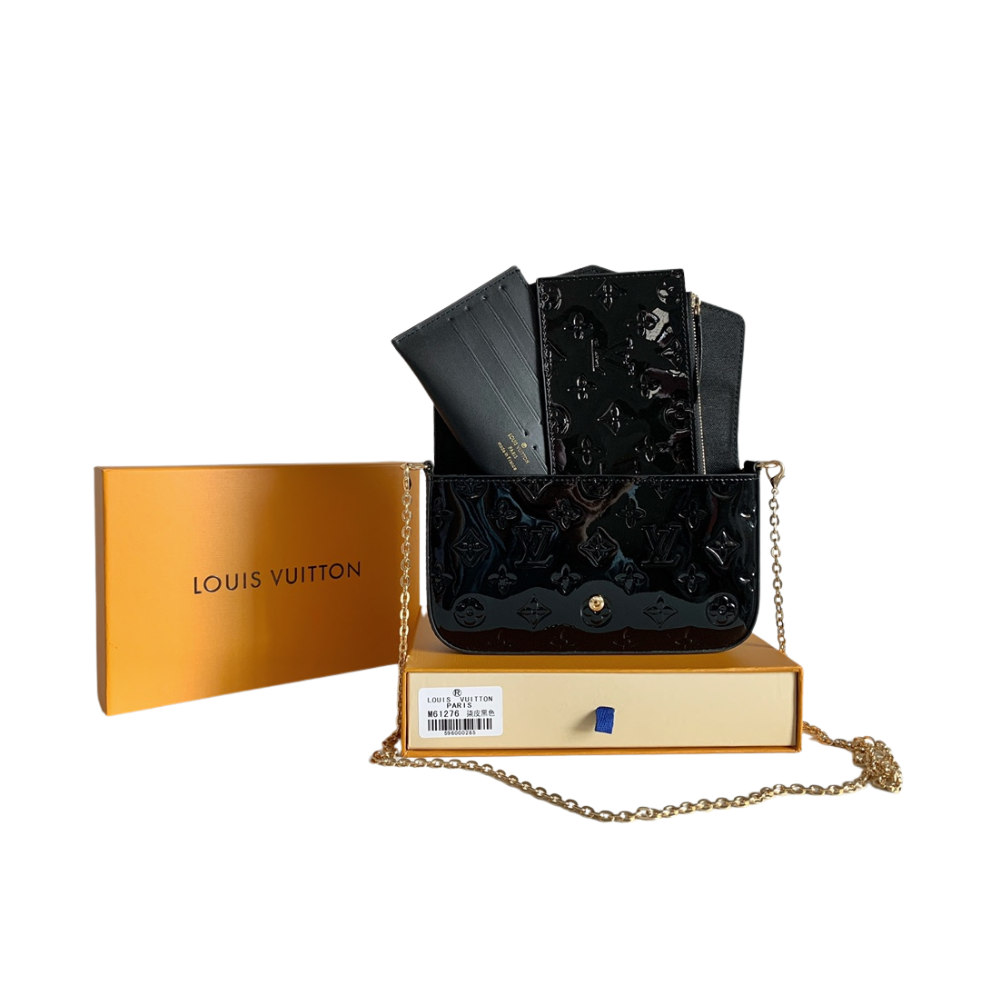 L&V 3 in 1 patent leather bag multicolour Pochette Felicie bag