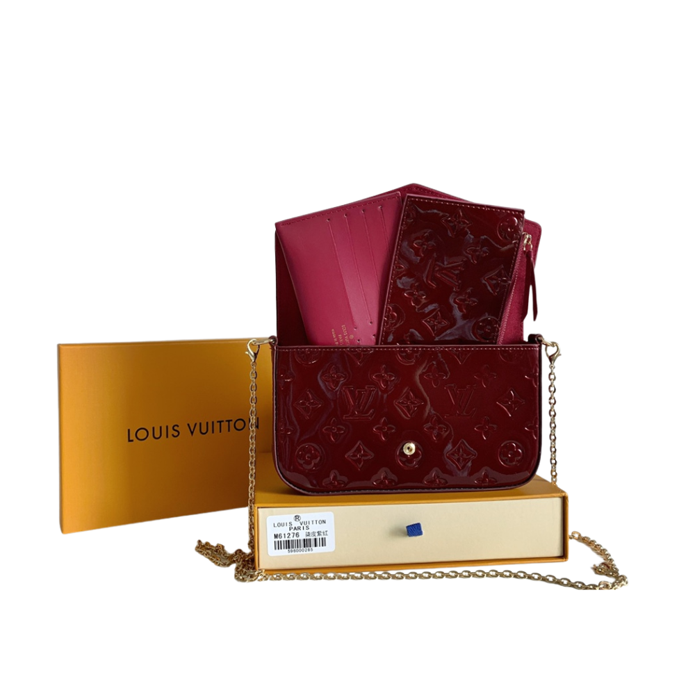 L&V 3 in 1 patent leather bag multicolour Pochette Felicie bag