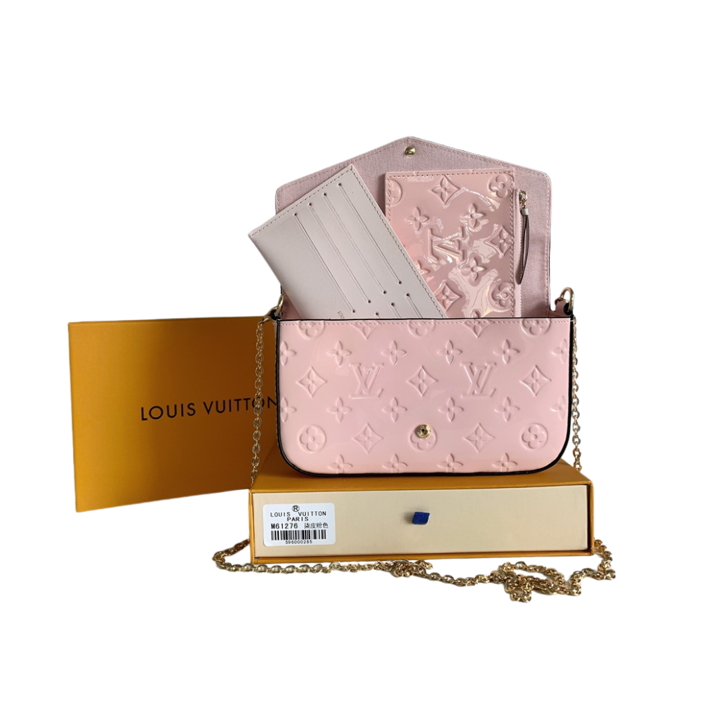 L&V 3 in 1 patent leather bag multicolour Pochette Felicie bag