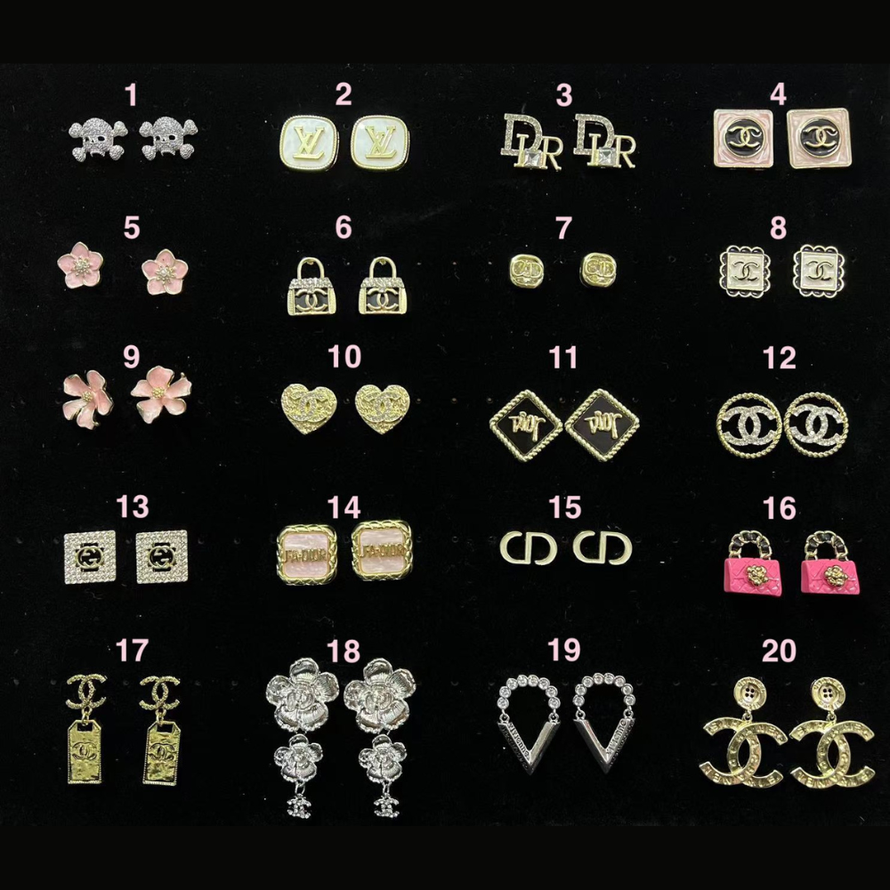 Earrings different color dangling / stud  multi color different styles with diamond gold / silver with stone earring