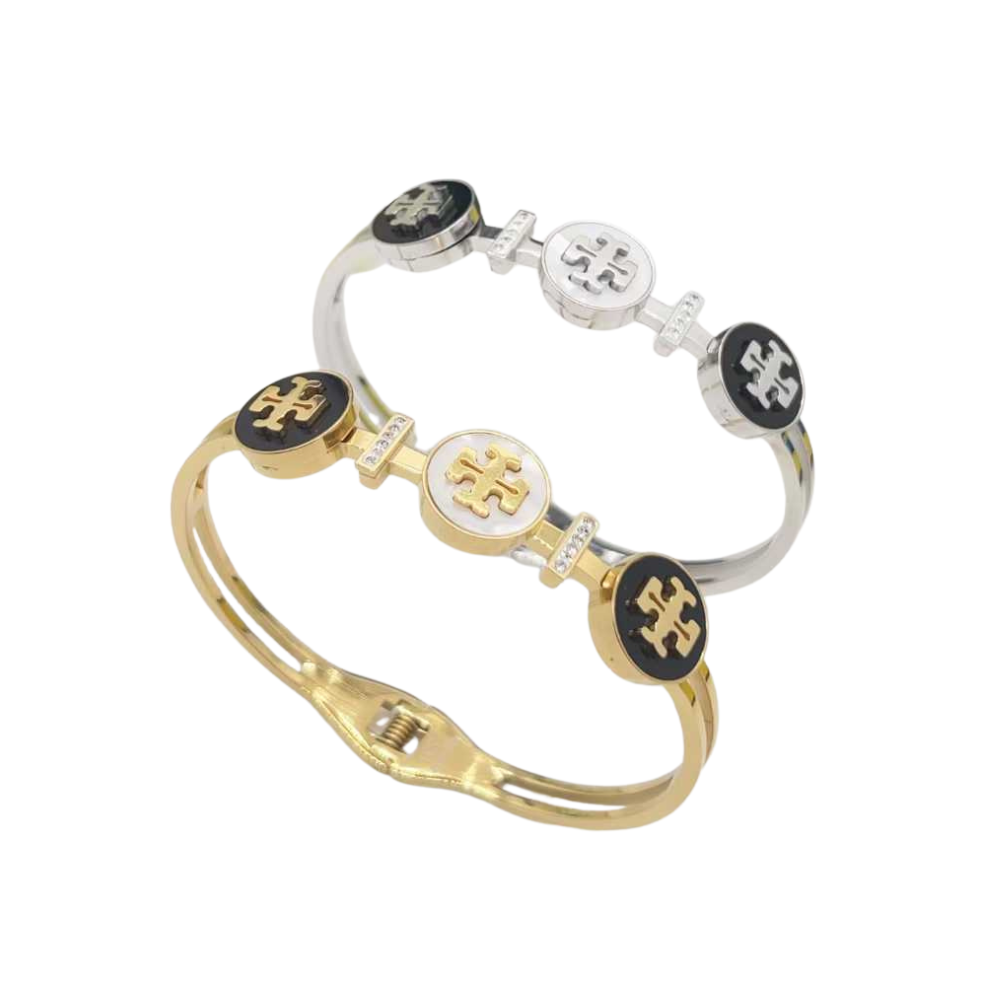 T&B bangle with stone gold / silver bracelet HQ never fade jewelry