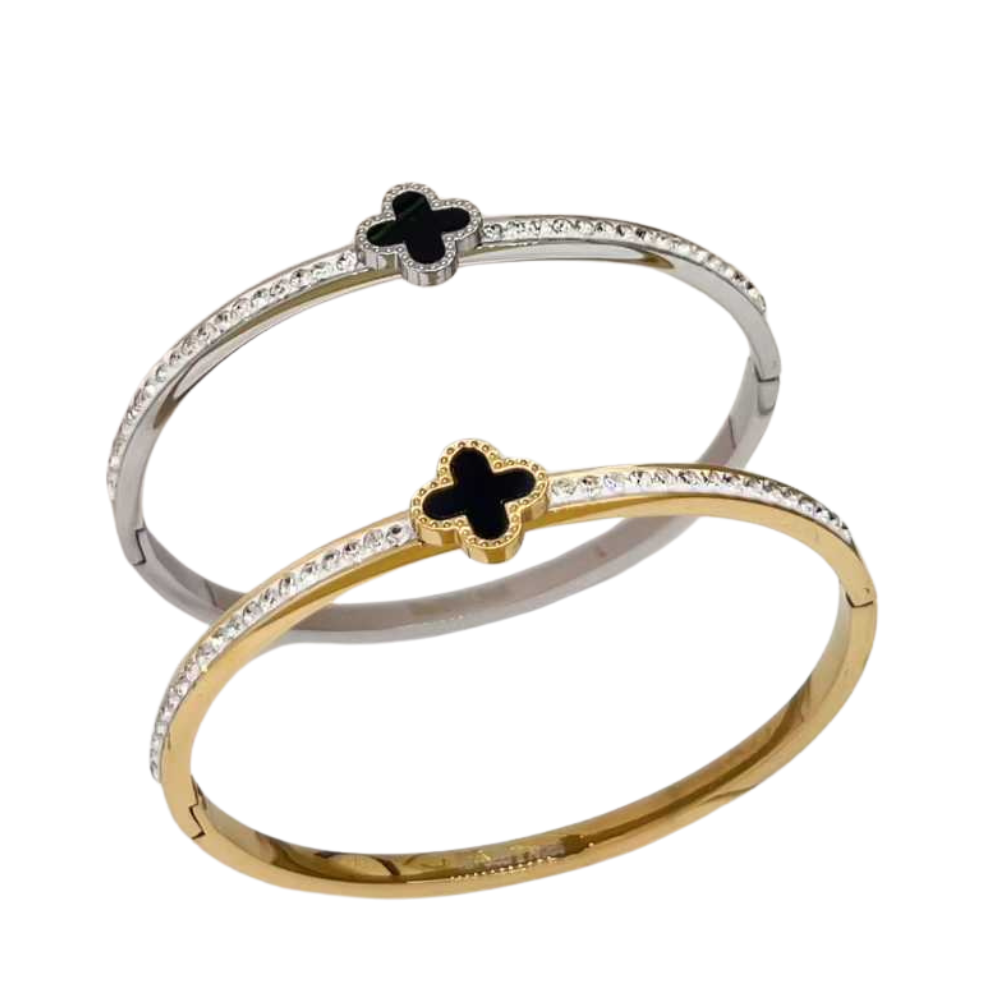 V&CA clover diamond bangle gold / silver with stone bracelet never fade HQ jewelry