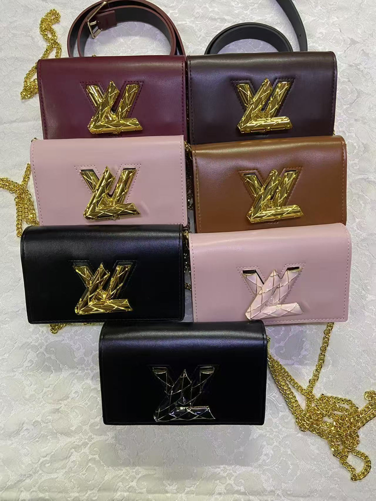 Crossbody bag / belt bag multi colour high quality with chain and belt bag